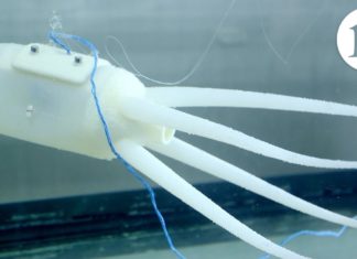 Создан мягкий робот, управляемый потоками воздуха