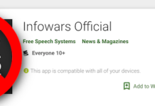 Google Play Store удалил приложение Infowars